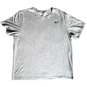 Nike Dri Fit Tee Mens XL Grey Short Sleeve Athletic Workout T Shirt Basic